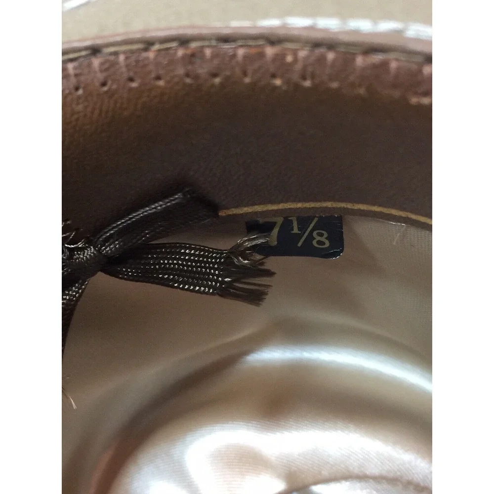 Vtg Levi Strauss Suade Leather Hat 7 1/8‎ Brown Cowboy Hat Nice